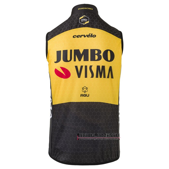 Gilet Antivento Jumbo Visma 2021 Giallo Nero - Clicca l'immagine per chiudere